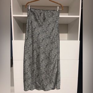 Topshop Leopard Cheetah Mid-Length Skirt Size 6